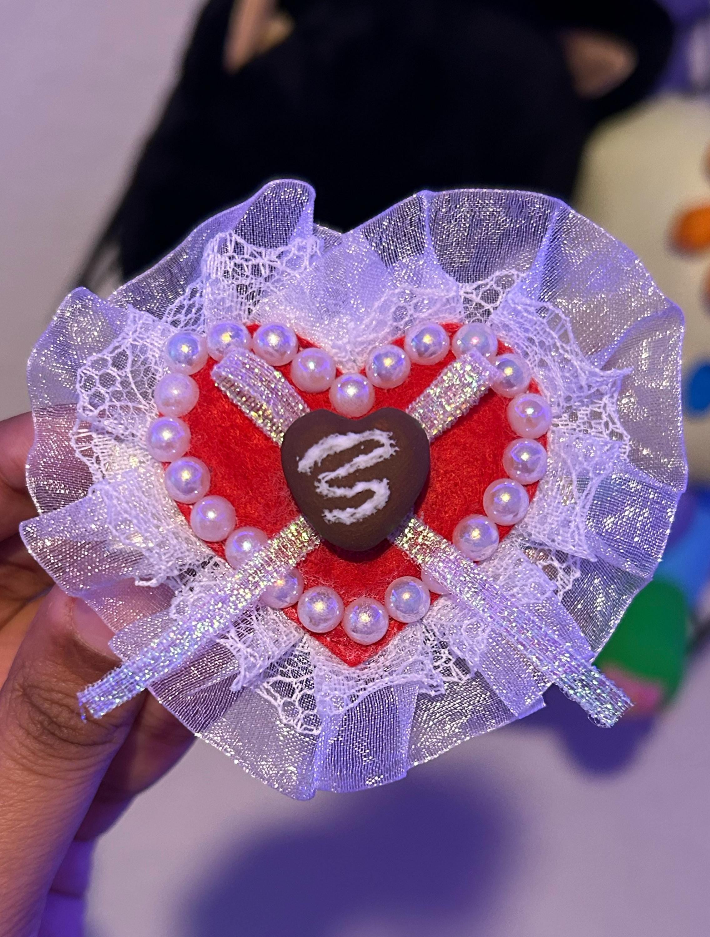 Chocolate heart hair clip